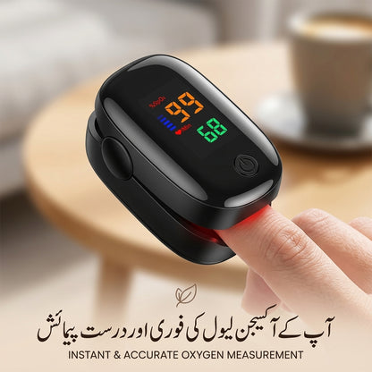Home Finger Pulse Oximeter Monitor Medical Portable Blood Oxygen Oximeter Heart Rate Saturation LED Display Pulse Rate Monitor